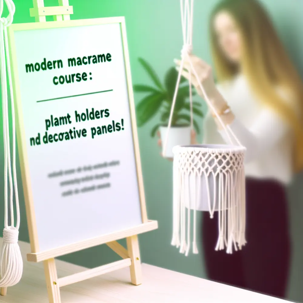 Curso de Macramê Moderno: Crie Suportes de Plantas e Painéis Decorativos!